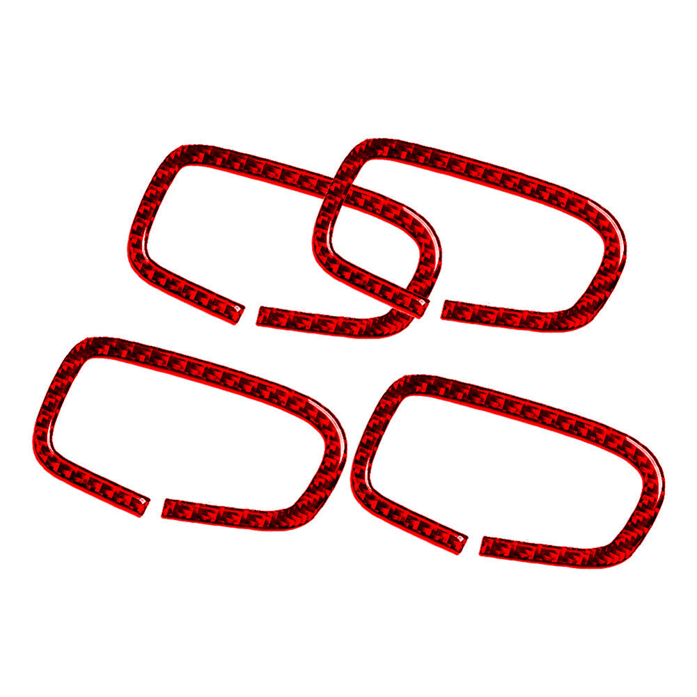 4Pcs Red Carbon Fiber Door Handle Panel Trim for Suzuki Grand Vitara 2006-2013
