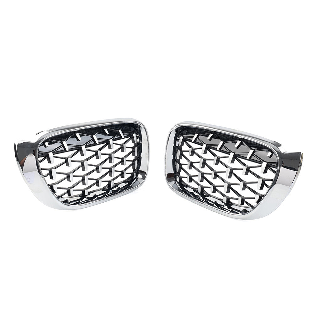 1 Pair Front Bumper Kidney Grille for BMW X3 F25 X4 F26 2014-2017