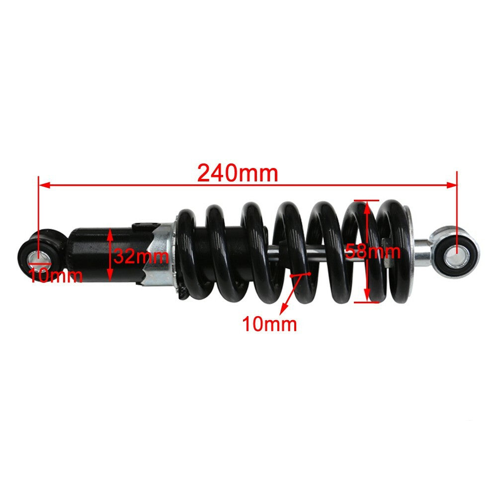 2 x 240mm 9.4-inch rear shock absorber suspension for Dirt Pit bike trail all-terrain vehicle four-wheel drive.