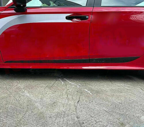for Honda for Civic 2022-2023 Carbon Fiber Color Door Body Side Molding Cover Trims