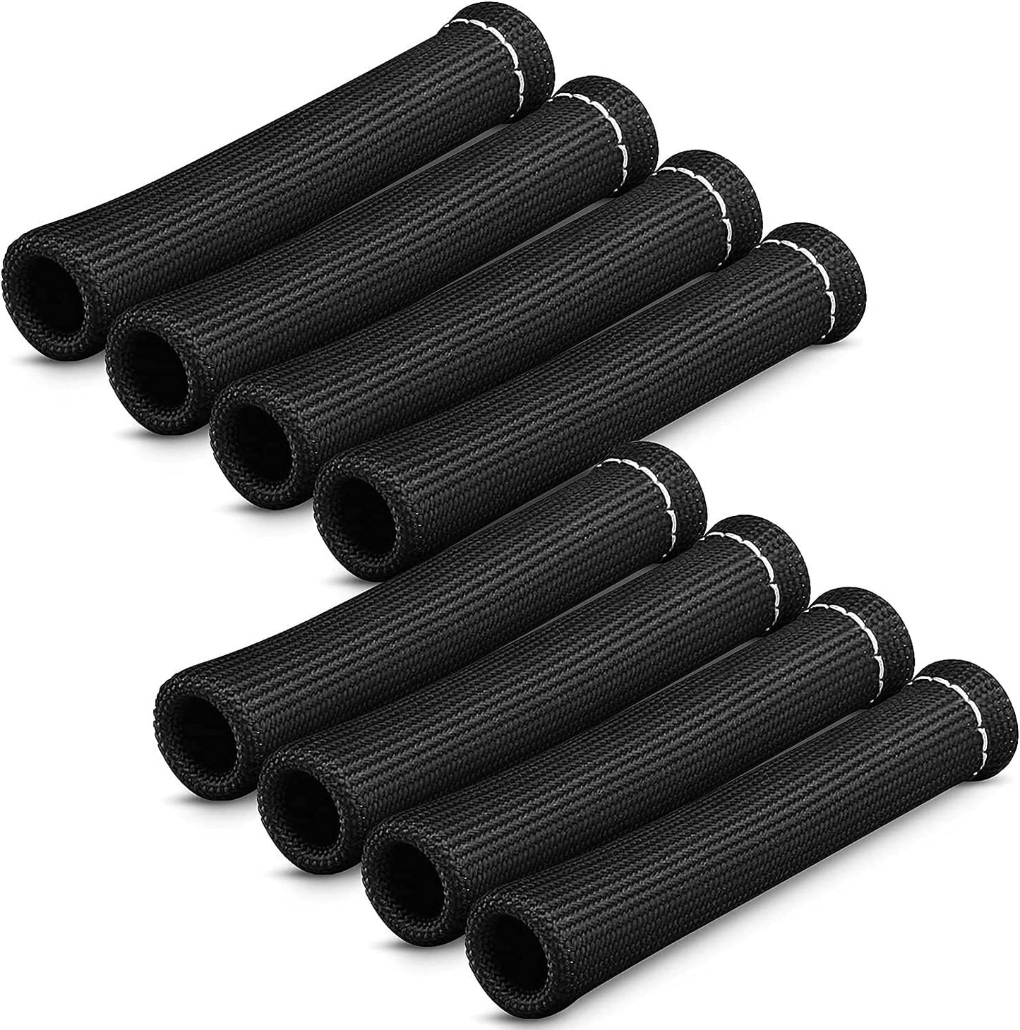8PCS BLACK 2500¡ã SPARK PLUG WIRE BOOTS HEAT SHIELD PROTECTOR SLEEVE FOR SBC BBC