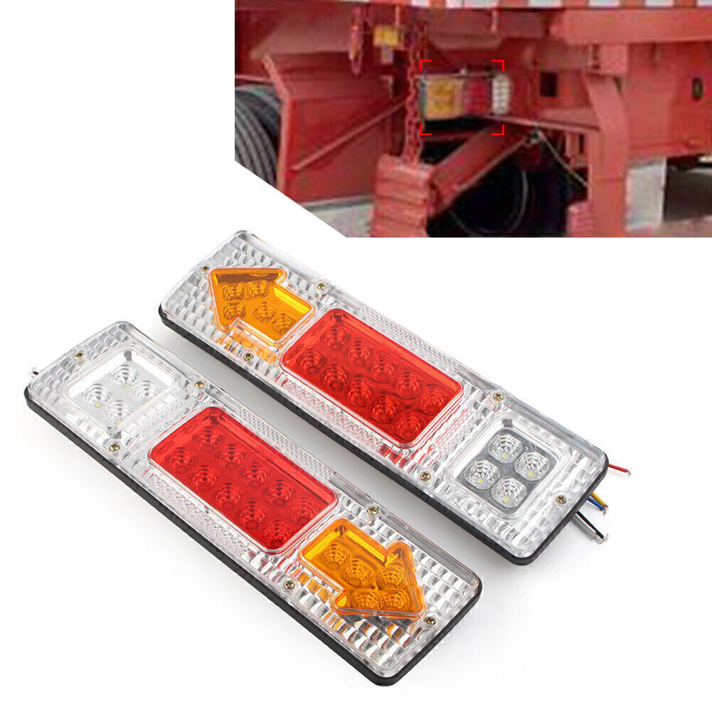 LED Rear Tail Light Brake Turn Signal Reverse Lamp Fit Trailer Truck Caravan 24V