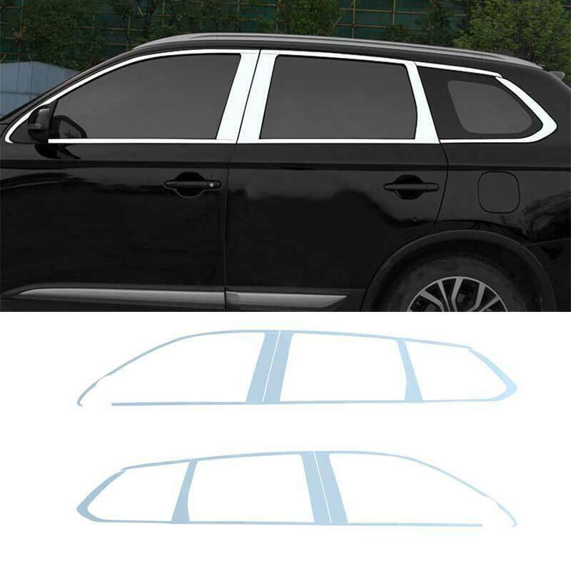 for Mitsubishi Outlander 2013-20 Chrome full Window Strip frame Sill Cover Trim