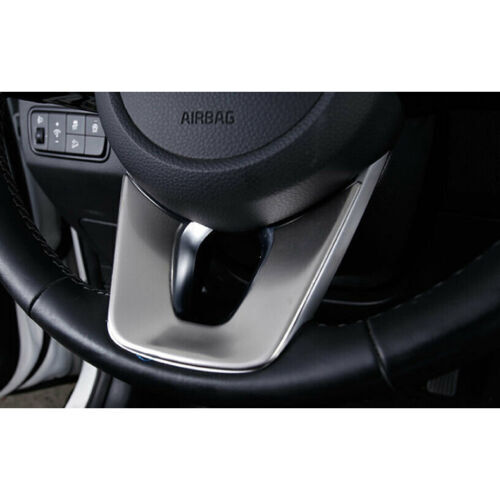 for Kia Seltos 2020-2023 Silver S.Steel Steering Wheel U Type Frame Cover Trim