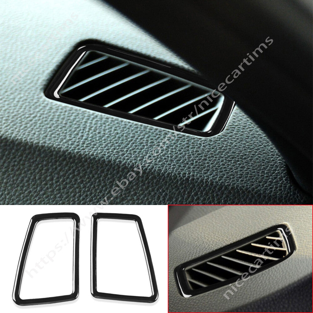 2¡ÁBlack Dashboard Side Air Vent Outlet Trim for BMW 3 Series E90 E92 E93 2005-12