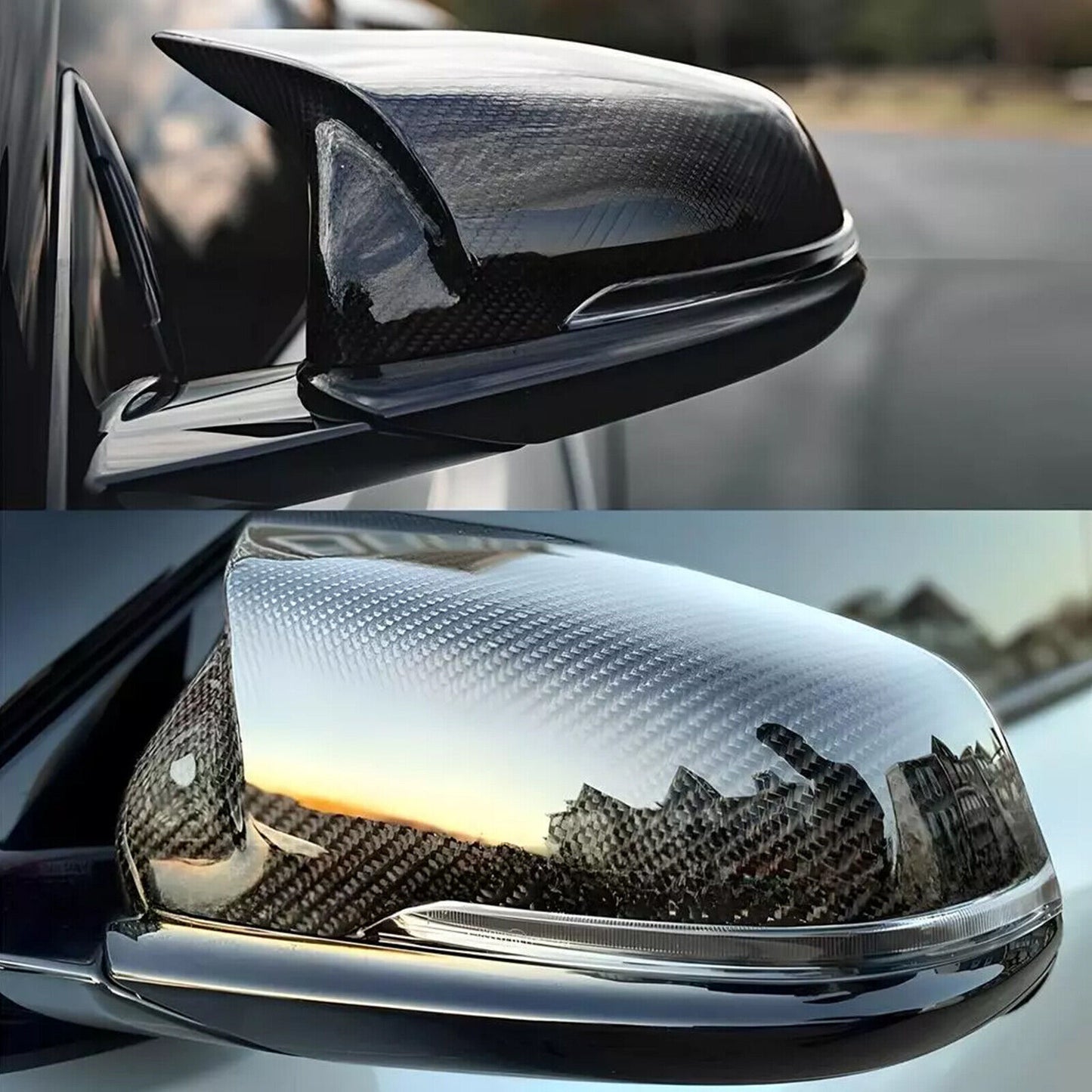 M Style Carbon Fiber Rear View Mirror Cap Cover for Toyota Supra A90 2020-202375