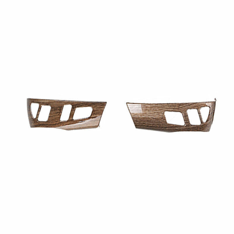 Steering Wheel Button Frame Trim 2PCS for Nissan Armada Y62 2017-2020 Wood Grain