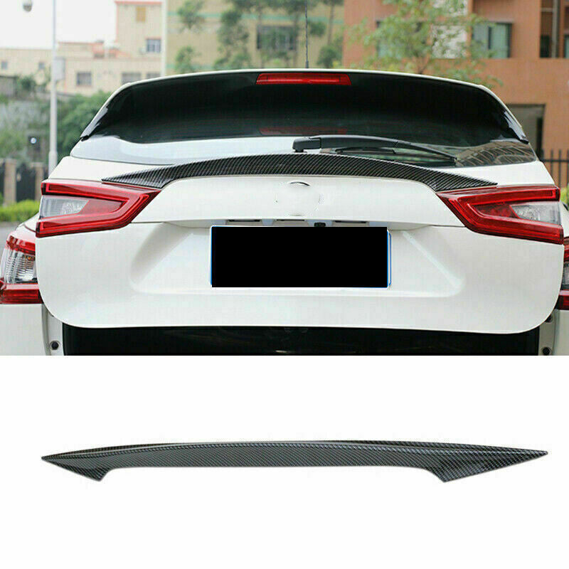 for Nissan Rogue Sport 2017-2022 Carbon ABS Rear Trunk Spoiler Wing Strip Trim