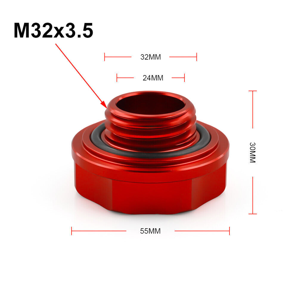Red JDM Aluminum Racing Engine Oil Filler Cap+ Radiator Cap for Honda for Acura