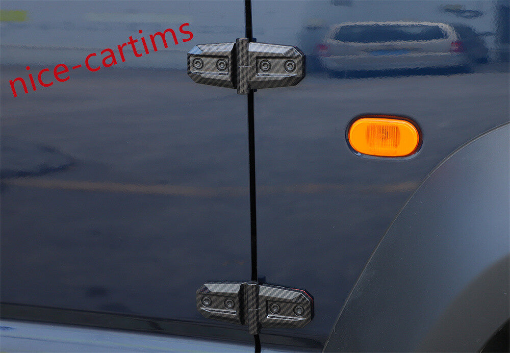 Carbon Fiber ABS Car Side Door Hinge Protector Trim for Suzuki for Jimny 4Door 2019+