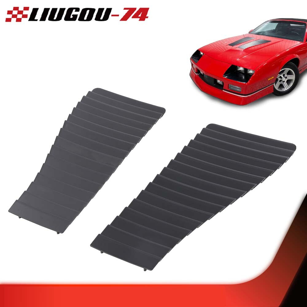 One pair of new replicas of 1985-1990 CAMARO Z28/IROC-Z IROC HOOD LOUVERS.
