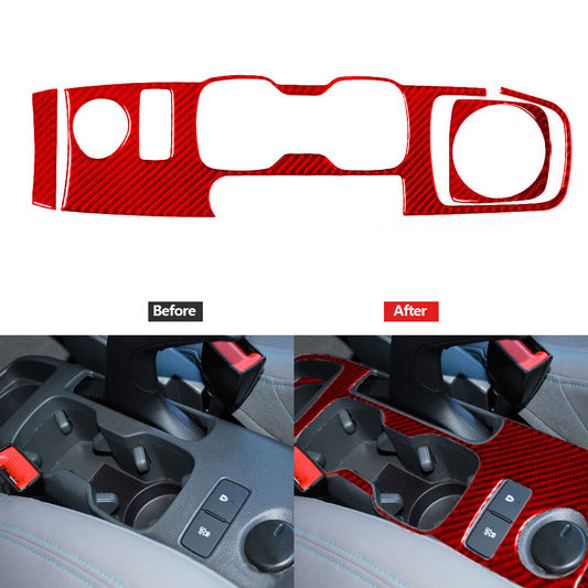 Red Carbon Fiber Watercup Holder Panel Trim Cover for Chevrolet Sonic 2012-2016
