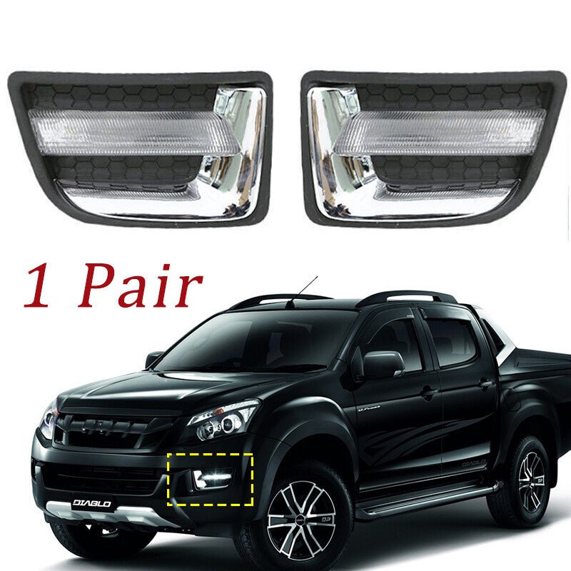 2-piece LED DRL Daytime Running Lights  Fog Lights for ISUZU D-MAX (2014-2017)