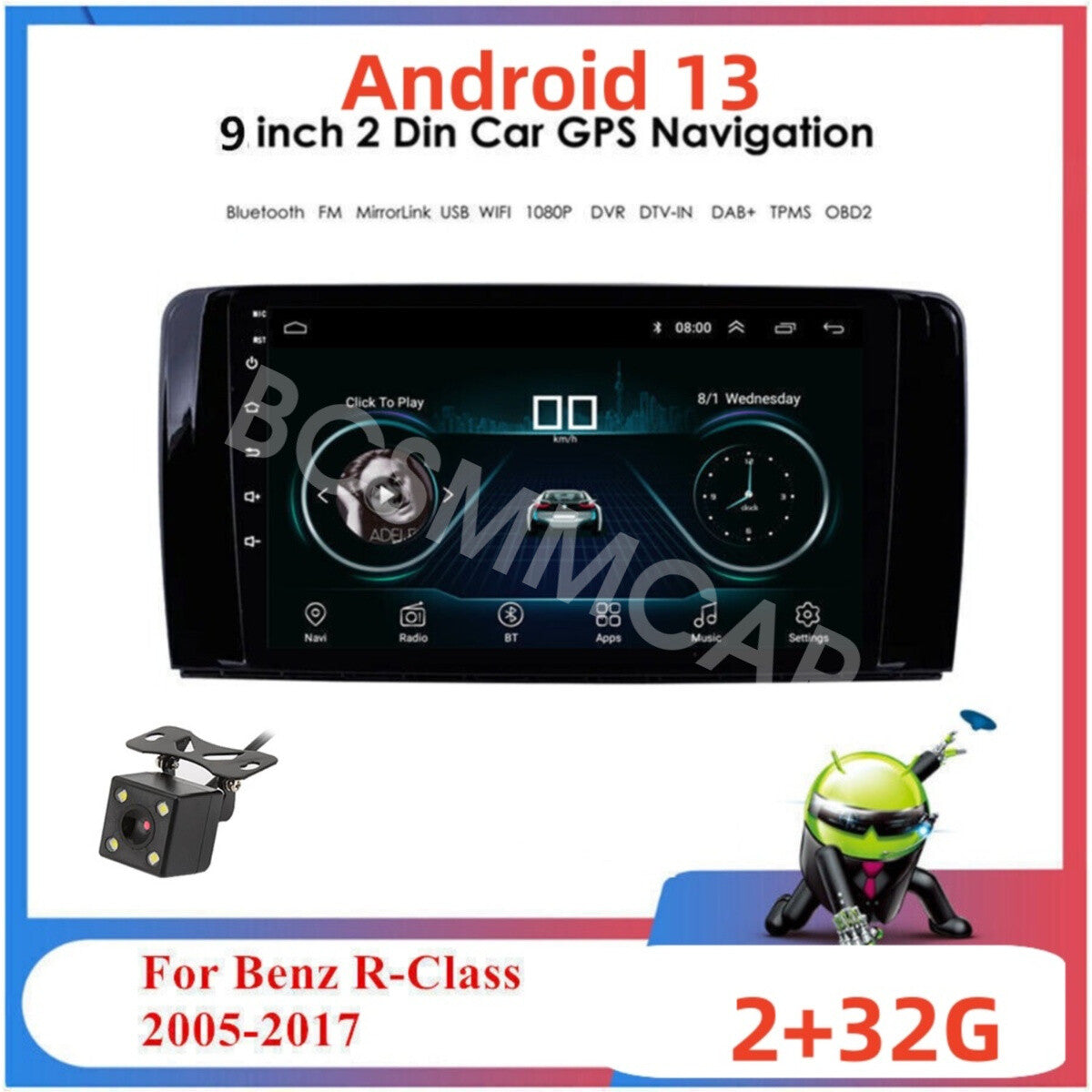 Fit for Mercedes Benz R350 R500 2005-2017 Radio GPS Car Stereo For CarPlay Cam