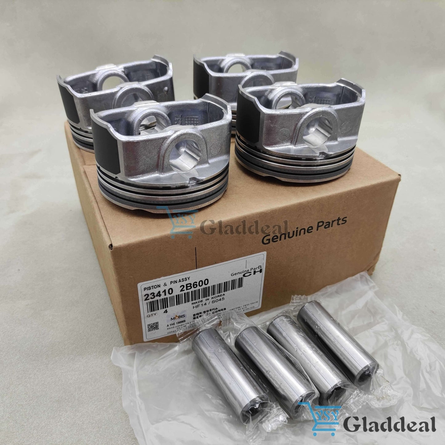 Equipment Manufacturer ( ) New 4X STD Piston and Ring Kit for Hyundai for Kia Accent Rio 1.6L DOHC 2012-2017