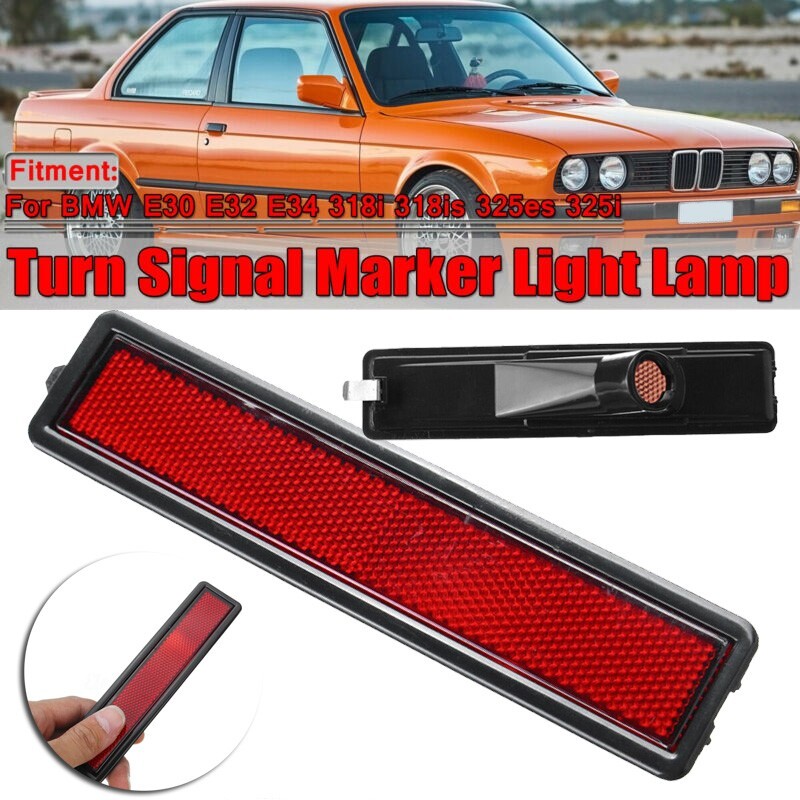 For E30 E32 E34 3 Series L Or R Replacement Rear Bumper Side Marker Light