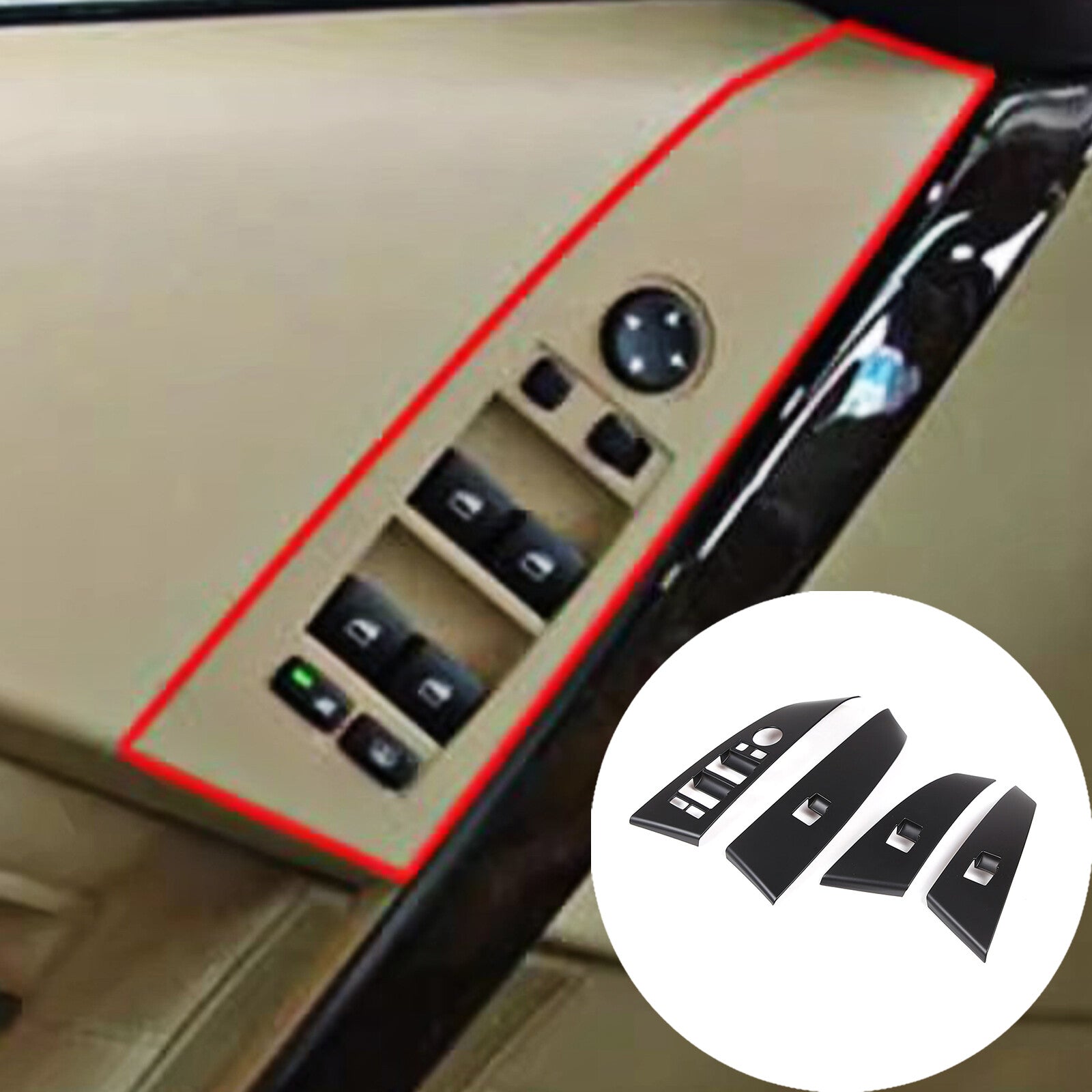 2-Pack ABS Gloss Black Side Ventilation Frame Decorative Covers for Corvette C6 2005-2013