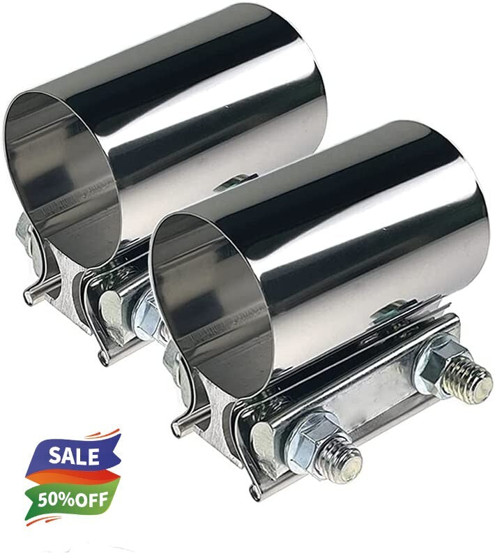 3.0-inch exhaust clip, push-button connector with clip coupler, 3-inch exhaust pipe