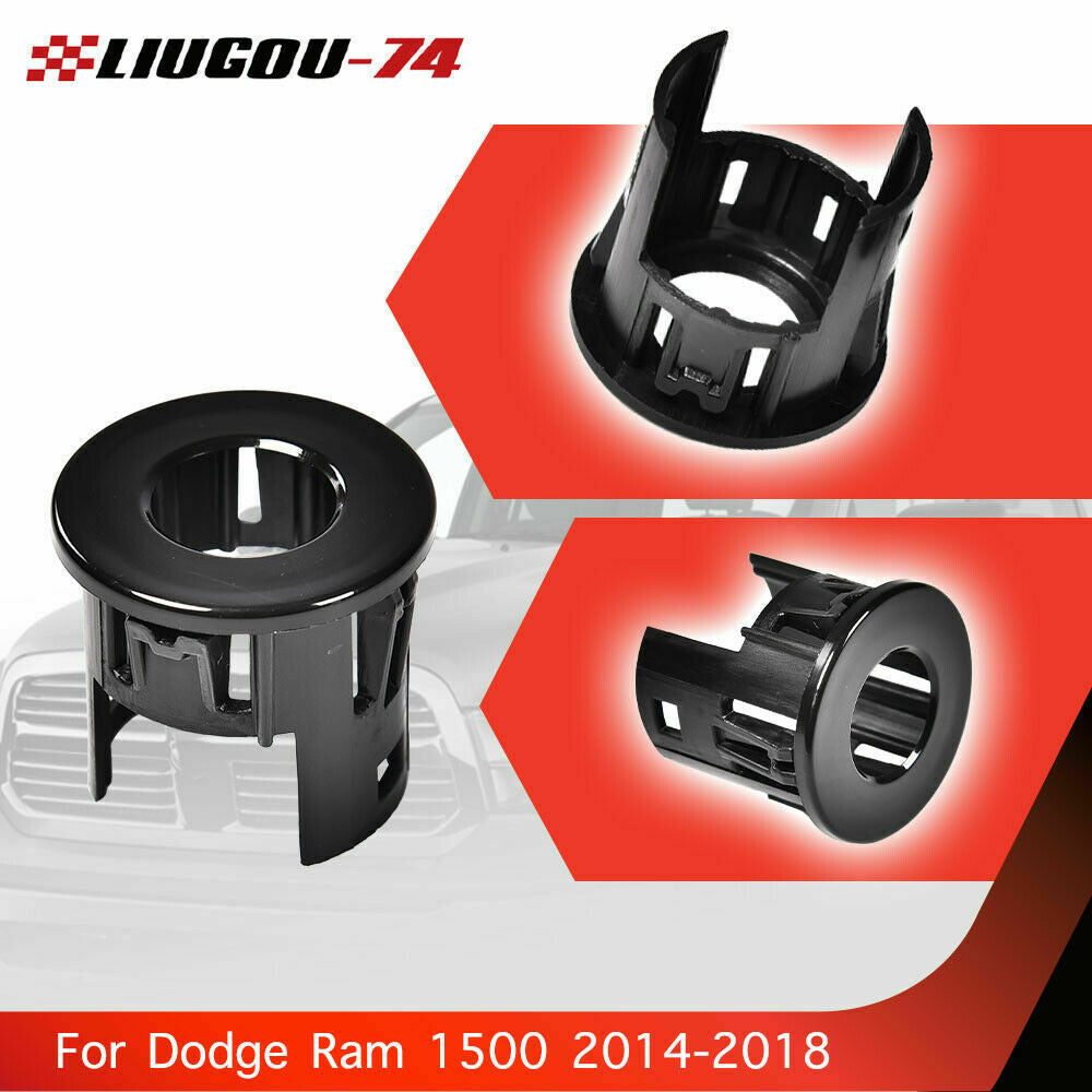 2-Pack Parking Assist Sensor Frames for Dodge for Ram 1500 14-18 Exterior Front/Rear