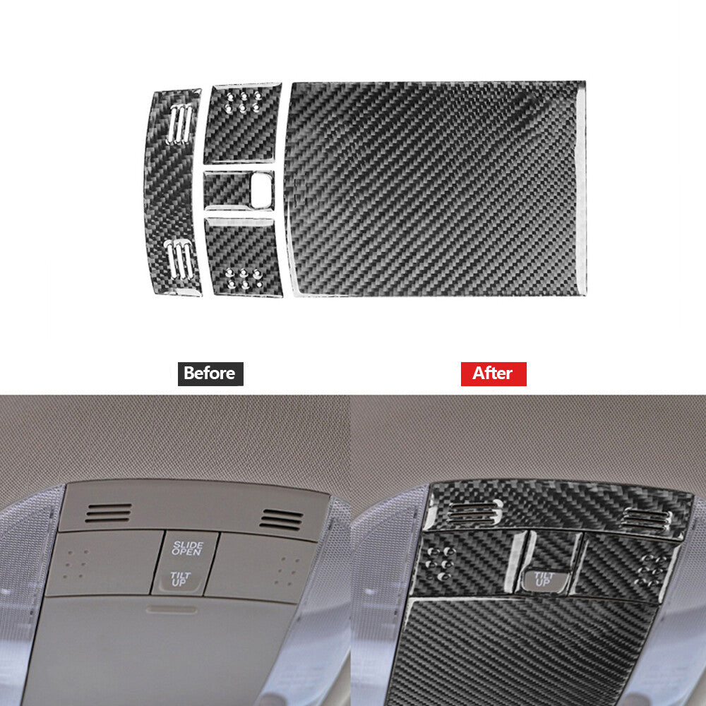 5Pcs Carbon Fiber Reading Light Panel Cover Trim for Toyota for Corolla 2007-2013