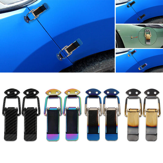 2Pcs Quick Release Car Bumper Buckles Fasteners Trunk Fender Bumper Multicolor S