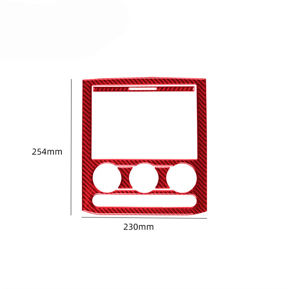4Pcs Red Carbon Fiber Center Control Panel Trim Cover for Ford F150 2004-2008