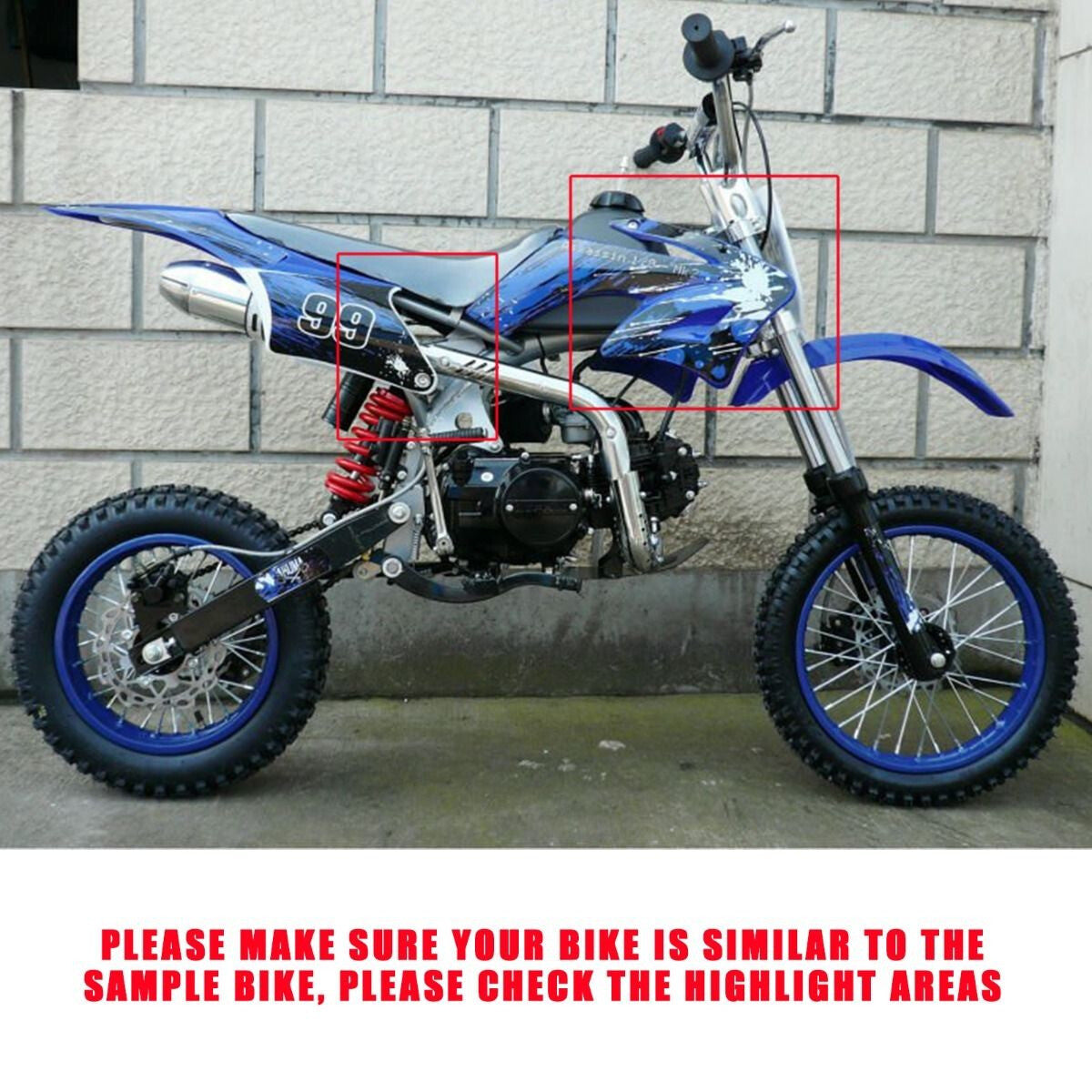 Plastic mudguard graphic kit and for seat for Pit Dirt bikes Apollo Orion 125cc 150cc