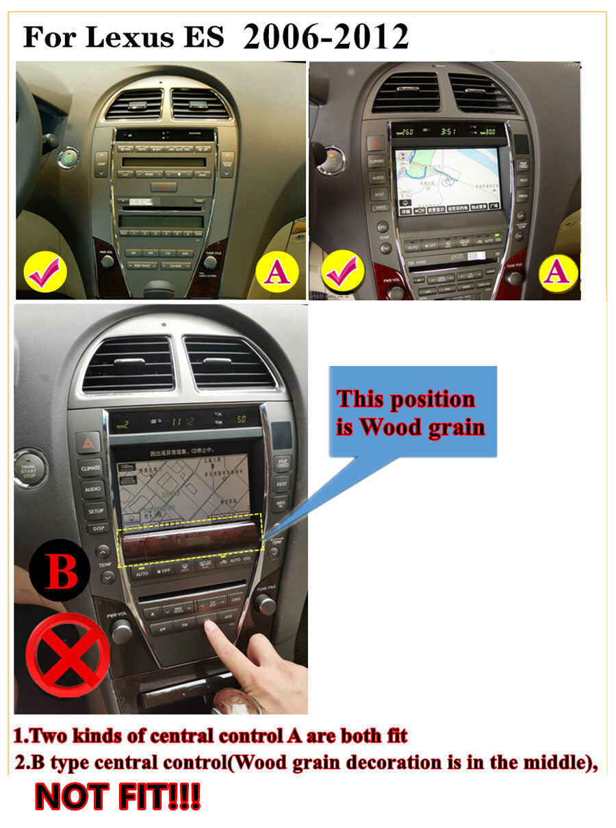 9.7 Android 11 Stereo Radio GPS For 2006-12 for Lexus ES Series ES330 ES350 Carplay