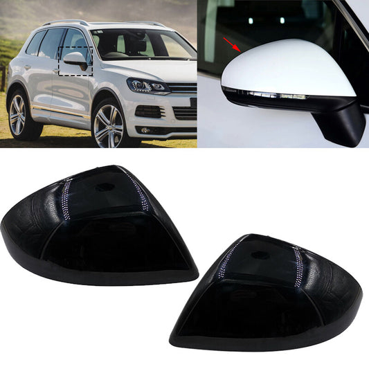 for VW Touareg 2011-2018 Side Rearview Mirror Cover Wing Mirror Housing Pair