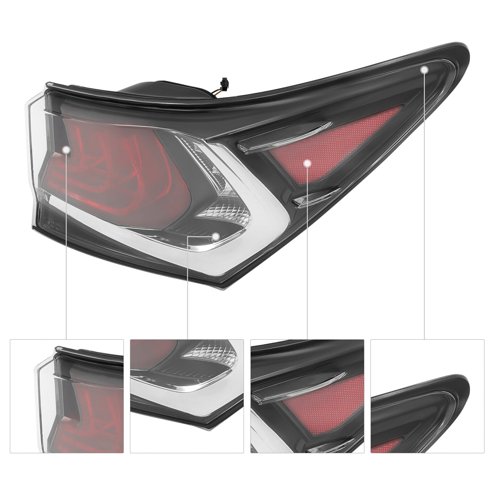 Left + Right Exterior Taillights are applicable to 2016-2020 for Lexus GS350, GS300, and GS250 models.