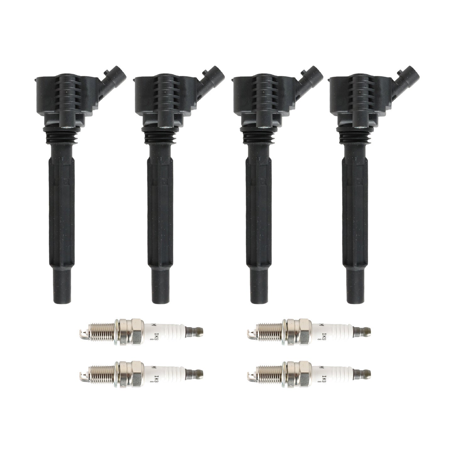 4PCS of Ignition Coils +Iridium Spark Plug for Dodge Dart for Fiat 500 1.4L l4 UF673