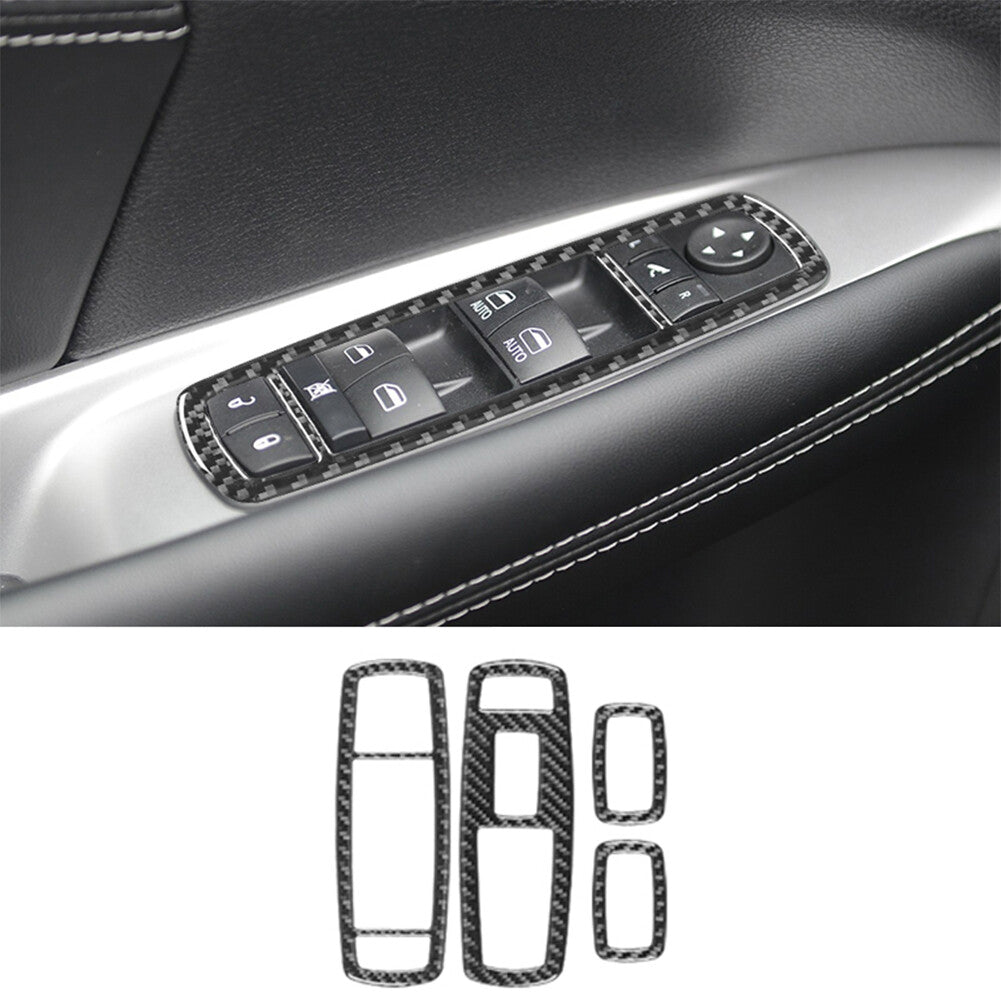 19Pcs Carbon Fiber Full Interior Kit Cover Trim for Dodge Journey 2011-18