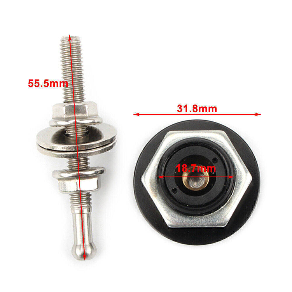 Universal Push Button Quick Release Hood Pins Bonnet Lock Clip Latch Bumper