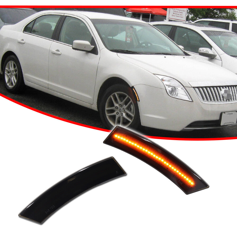 LED side marker mudguard lights, amber smoked lens, suitable for 2010, 2011, and 2012 for Mercury Milan.
