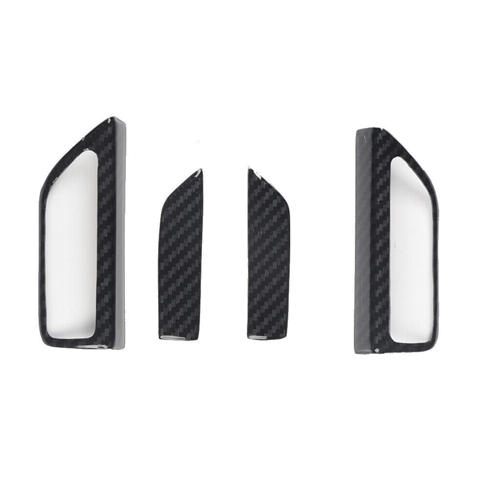Middle Console Armrest Box Cover 4PCS Fit for Lexus for ES 18-21 Black Carbon Fiber