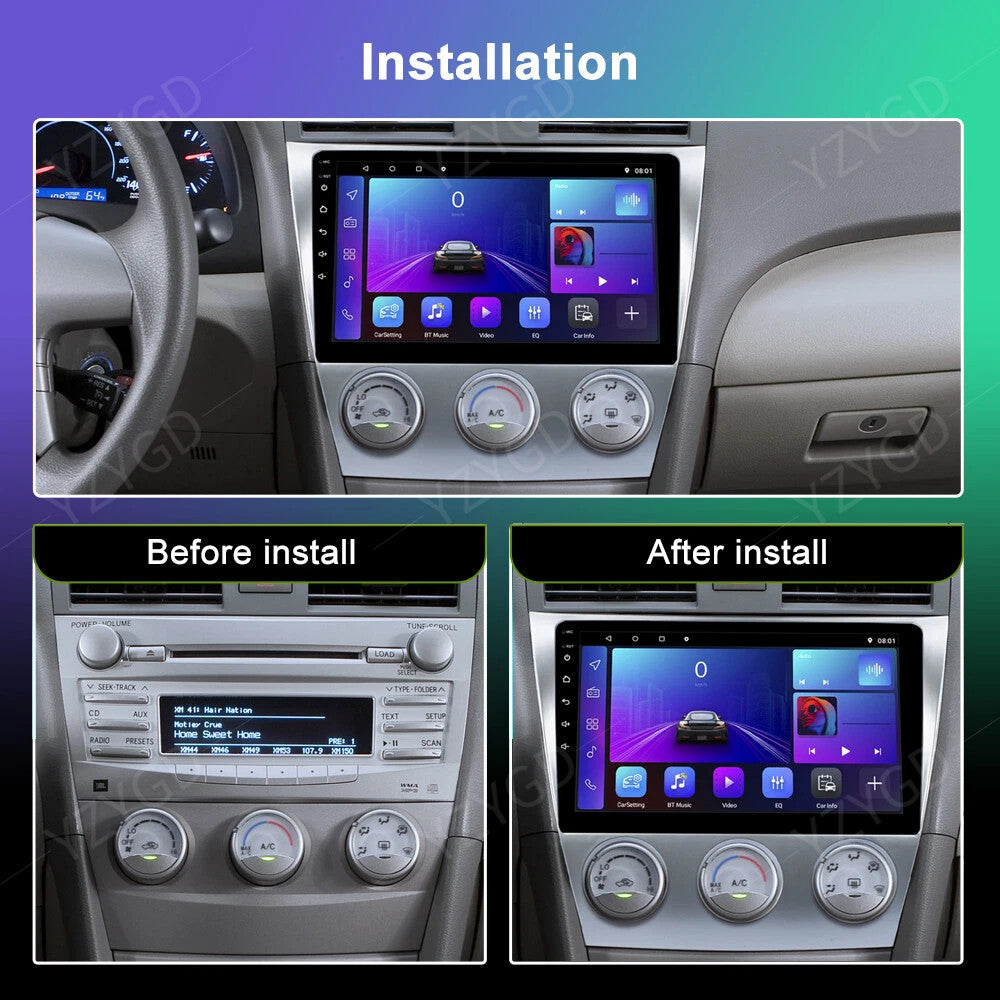 for Toyota for Camry 2006-2011 Stereo Apple Carplay Car Radio GPS Navi 2+32GB Screen