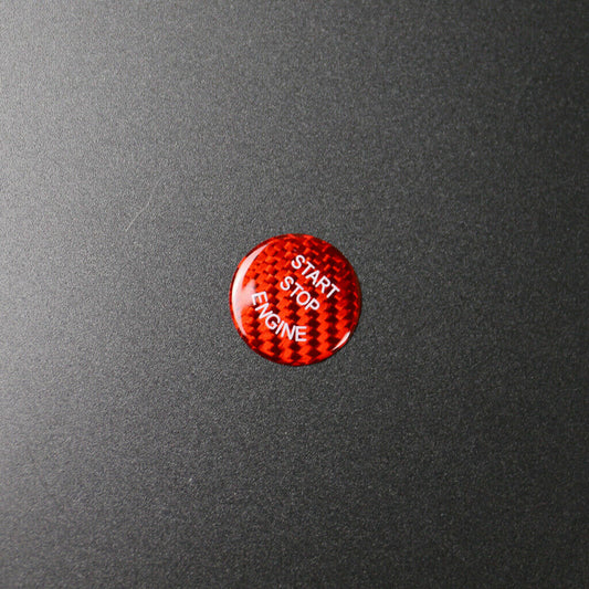 Red Carbon Fiber Start Stop Engine Button Cover for BMW F16 F15 F10 F32 F30 F20