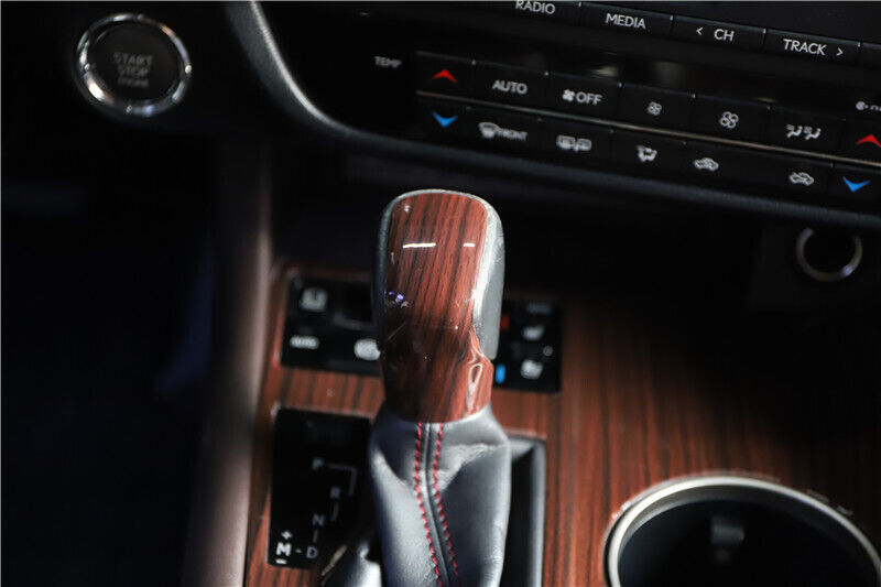 Car Gear Shift Knob Head Cover Trim Interior Fit for Lexus RX 2016-2020 Red Wood