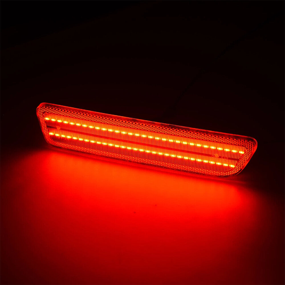 Qty 2 Clear Rear Bumper LED Side Marker Blinker Light Fit 2005-2009 for Ford for Mustang