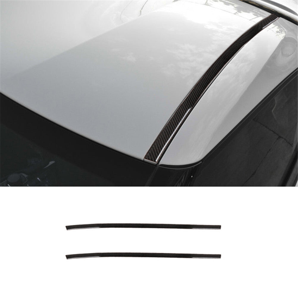 2Pcs Carbon Fiber Side Car Roof Trim Strips for Toyota Supra GR A90 2020-2022