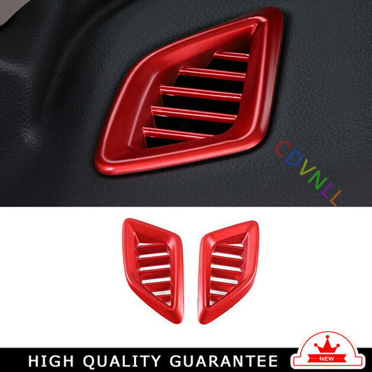 Dashboard Side Vent Overlay Cover 2 for Honda Accord 10th 2018-2022 Bright Red