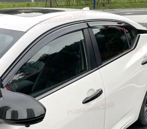 for Nissan Sentra 20-2023 Black Window Visor Vent Shade Sun Rain Deflector Guard