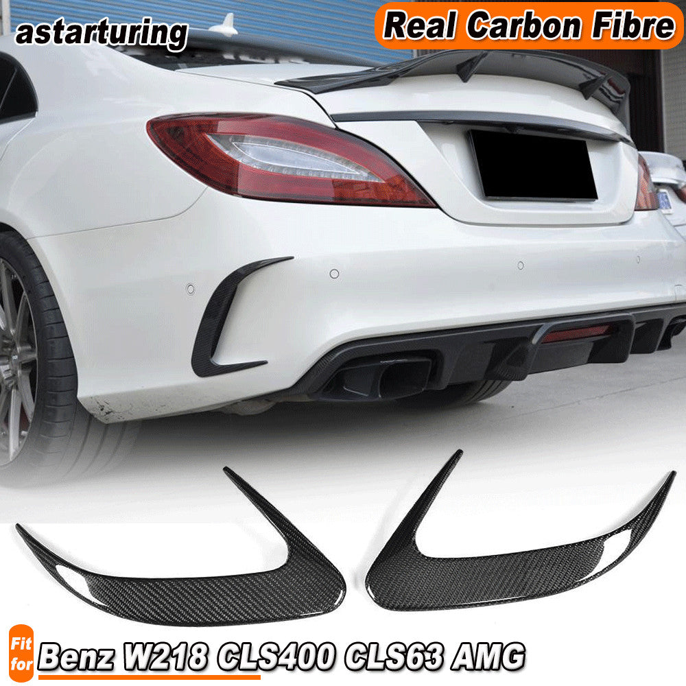 Fit for Benz W218 CLS400 CLS550 CLS63 AMG 2015-18 Carbon Rear Fins Vents Canards