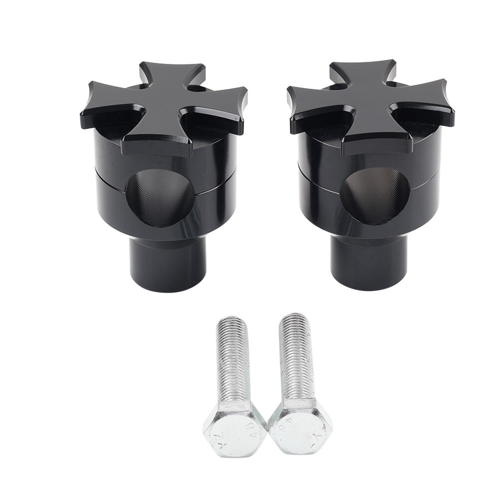 Universal 2 Rise Handlebar Riser Clamp Mount Fit for Harley Softail Dyna Road King