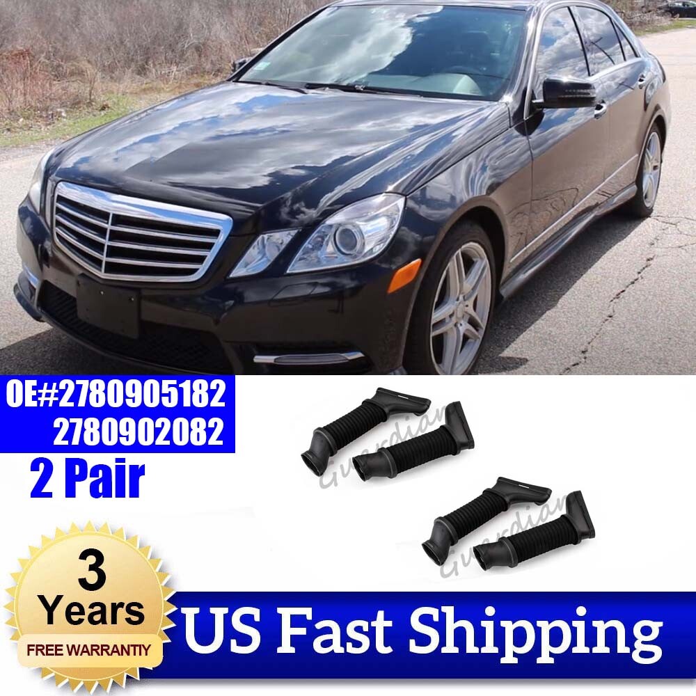 2 Pairs 2780905182 2780902082 Air Cleaner intake Duct Hose for Mercedes-Benz E63