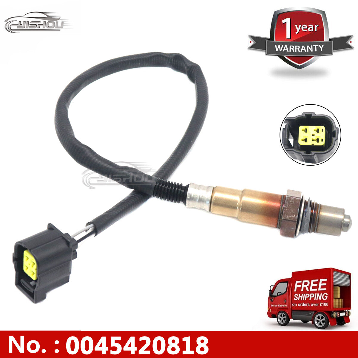 0045420818 New Oxygen (O2) Sensor for Mercedes-Benz C230, C280, C300, C350, and CLK350