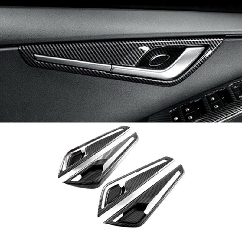 Carbon Fiber 4PCS Inner Door Handle Bowl Cover Trim for KIA Niro 2022 2023 2024