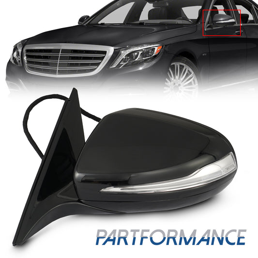 Black left-hand side blind spot mirror for 2014-2020 for MERCEDES S500, S550, and S560.