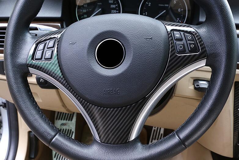 Cover Trim Steering Wheel Strip ABS Carbon Fiber for BMW 3-Series E90 2005-2012