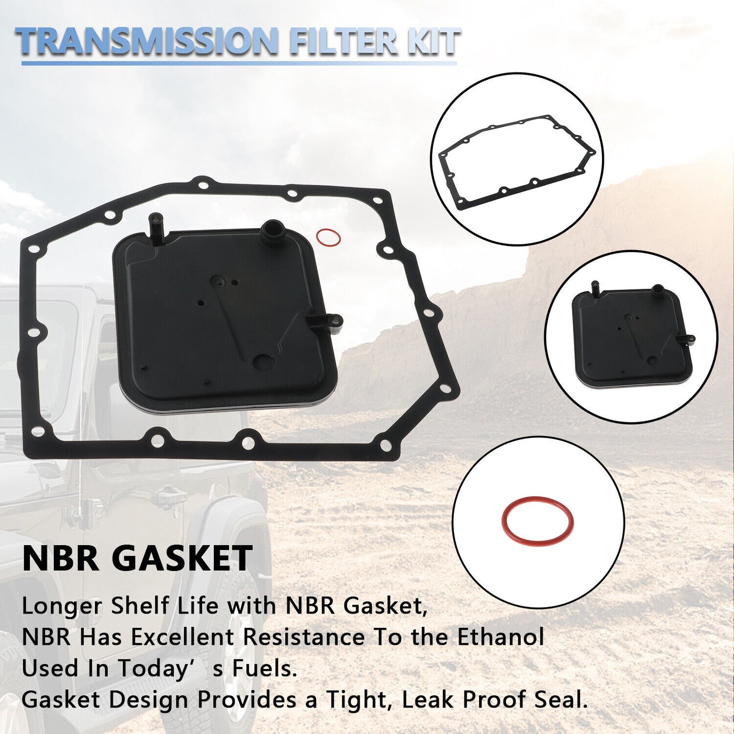 42RLE Transmission Filter Kit 03-Up With Pan Gasket For Liberty for Wrangler Dakota